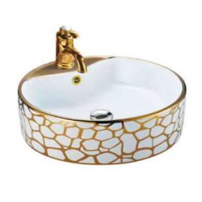 Fleko Lavabo Gold Zero White - 1