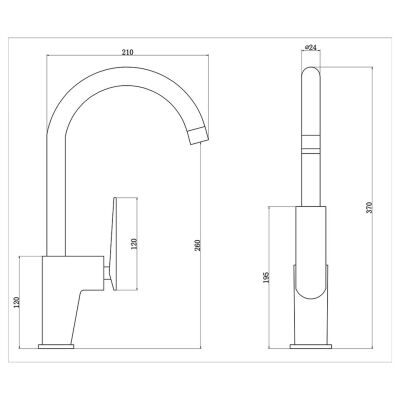 Fleko Sink Mixer Mustang 420 Chrome - 2