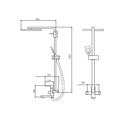 Fleko SSC5T-S4B Duş Seti Inox - 2