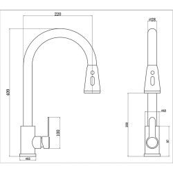 Flexo Sink Faucet Flora Spiral Inox Chrome - 2