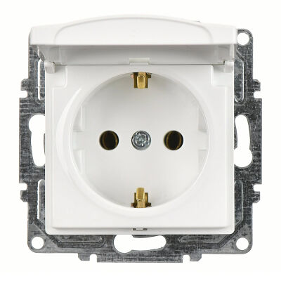 Günsan Grounded Covered Socket Vısage Series Frameless - 1