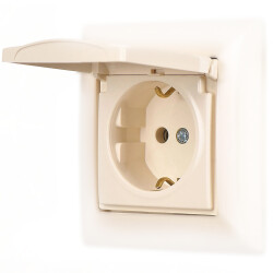 Günsan Grounded Socket Covered Cream Vısage Ivory - 1