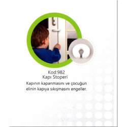 Güzel Baby White Plastic Door Stopper - 1