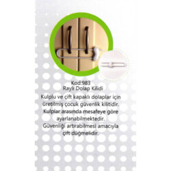 Güzel Baby White Plastic Rail Cabinet Lock - 1