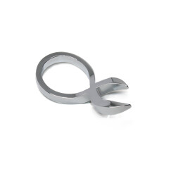 Hand Style Button Handle 95mm Chrome - 1