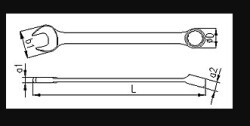 İzeltaş Kombine Anahtar 24mm Kısa Boy - 2