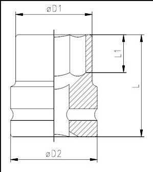 İzeltaş Lokma Anahtar 22mm Havalı 1.2 - 2