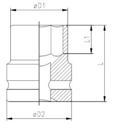 İzeltaş Lokma Anahtar 24mm Havalı 1.2 Altı Köşe - 2