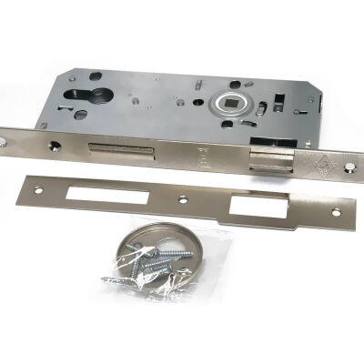 Kale Lock 152R Exterior Door 45Mm Without Barrel Rosette Perforated Nickel - 5