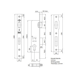 Kale Standard Cylinder Circle Lock Roller Narrow Type 25mm - 3