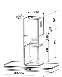 Kügerr F10 - 90 cm İnox Duvar Tipi Davlumbaz - 3