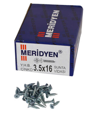 Meridyen Chipboard Screw 3.5X16 (1000 Pieces) - 1