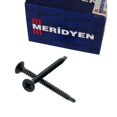 Meridyen Chipboard Screw 3.5X25 Black (1000 Pieces) - 1