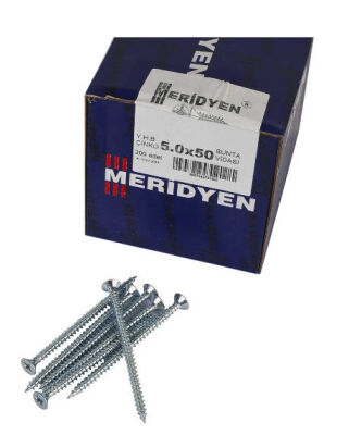 Meridyen Chipboard Screw 5.0X50 (200 Pieces) - 1