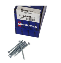 Meridyen Chipboard Screw 6.0X80 (100 Pieces) 