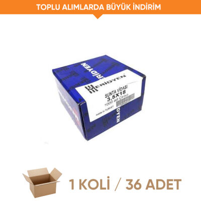 Meridyen Sunta Vidası 3.5x18 (Paket 1000 Ad.) (1 Koli 36 Adet) - 1