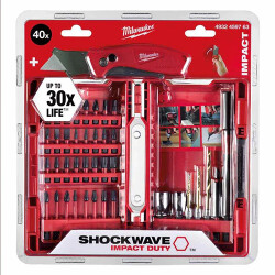 Milwaukee Bits 40 Piece Set + Blade Shockwave - 1