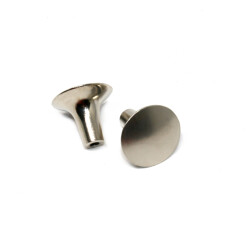 Nobel Button Handle Flat Inox - 3