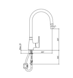 Nsk Sink Faucet Alamera Pull Out Chrome - 2