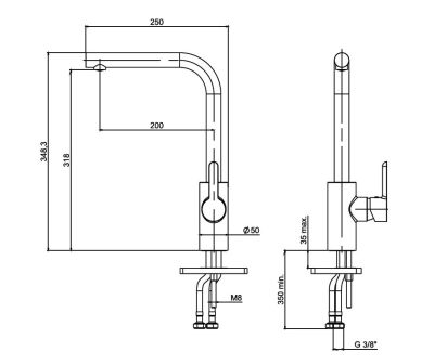 Nsk Sink Faucet Mitra Granite White - 2