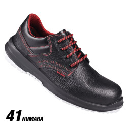 Over-Guard Steel Toe Leather Work Shoes 41 Black - 1