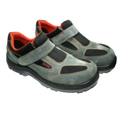 Over-Guard Steel Toe Suede Work Shoes 41 Grey-Black - 1