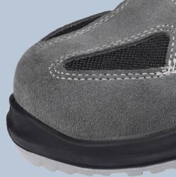 Over-Guard Steel Toe Suede Work Shoes 41 Grey-Black - 7