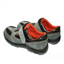 Over-Guard Steel Toe Suede Work Shoes 44 Grey-Black - 4