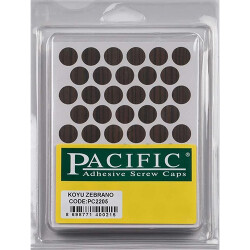 Pacific Adhesive Screw Plug 14 mm - Dark Zebrano - 1