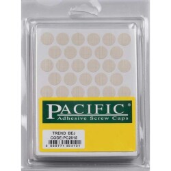 Pacific Yapışkanlı Vida Tapası 14Mm Trend Bej (1 Paket - 50 Adet) - 1