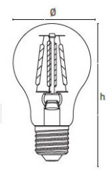 Pelsan Ampul Filament Lamba E27 3000K 4W 400Lm - 2