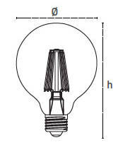 Pelsan Ampul Filament Lamba E27 3000K 6W 550Lm - 2