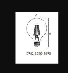 Pelsan Ampul Filament Lamba E27 3000K 6W 600Lm - 2