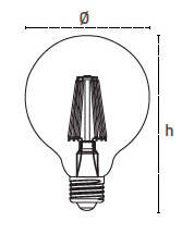 Pelsan Bulb Flame Lamp E27 3000k 6W 550Lm - 2