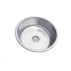 Renno Sink Diameter: 38cm Depth: 18Cm Under Marble Circle Stainless - 1