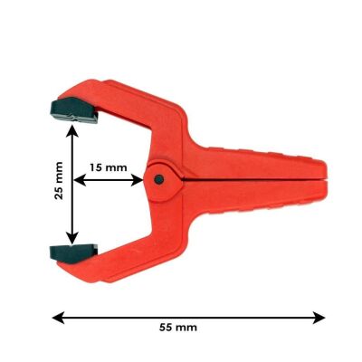 Rox 0146 Yaylı Mandal Tip Kıskaç İşkence 25 mm (4 lü) - 2