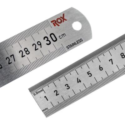 Rox 0199 Çift Taraflı Çelik Cetvel 300 mm - 1