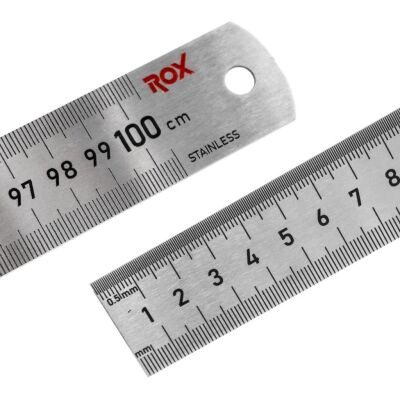 Rox 0201 Çift Taraflı Çelik Cetvel 1000 mm - 1