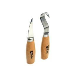 Rox Wood 4505 Ahşap Kaşık Kuksa Oyma Bıçak Seti 2 Parça - 1