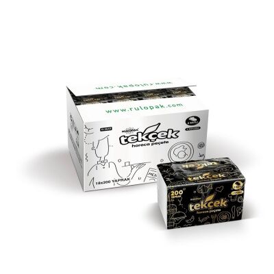 Rulopak Tekçek Horeca Dispenser Peçete 2 Katlı 200 Yaprak 18'Li Paket - 2