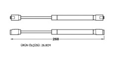 Samet Gas Piston 100 Newton Grey - 2