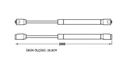 Samet Gazlı Piston 60 Newton Gri - 2