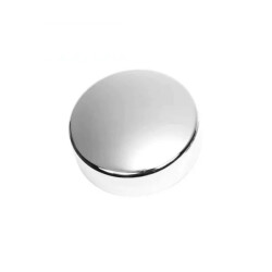 Samet Glass Hinge Mini Ornament Round Shiny Chrome - 1