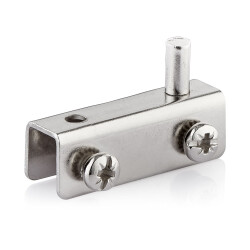 Samet Glass Hinge U Type Nickel Without Hole - 1