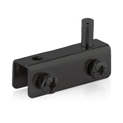 Samet Glass Hinge U Type Without Hole, Black - 1