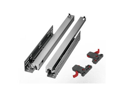 Samet Smart Slide Full Extension 40 cm Rail with Brake, Latches Included - 1