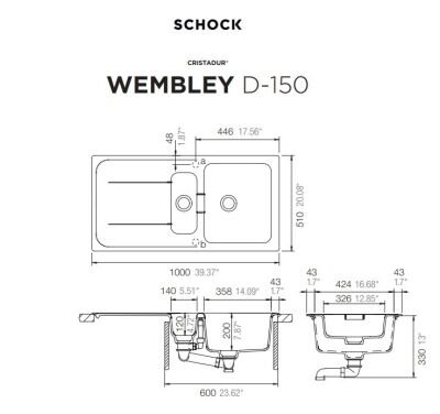 Schock Sink Wembley D150 F.B Magnolla - 3