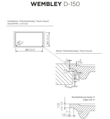 Schock Sink Wembley D150 F.B Magnolla - 5