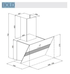 Silverline 3472 Davlumbaz Bold 80 cm Gri - 2