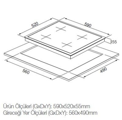 Silverline CS5349W01 Ocak Ankastre 4G Beyaz Cam - 2